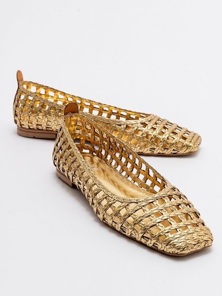 Kötött balerina cipők Luvishoes aranyszínű