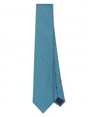 Жакардова копринена вратовръзка Corneliani синьо