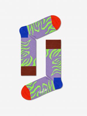 Ponožky s tygřím vzorem Happy Socks bílé