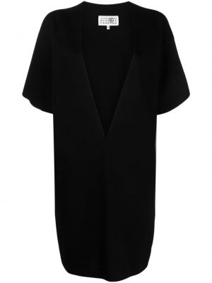 Bavlněné šaty Mm6 Maison Margiela černé