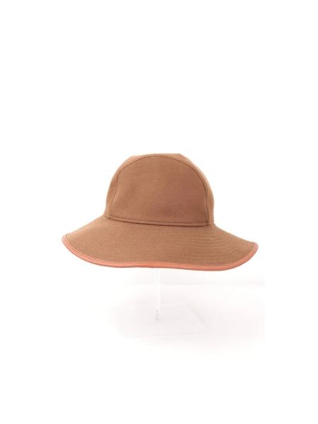 Sombrero de cachemir con estampado de cachemira Hermès Vintage marrón