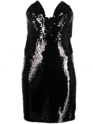 Βραδινό φόρεμα με παγιέτες Genny μαύρο