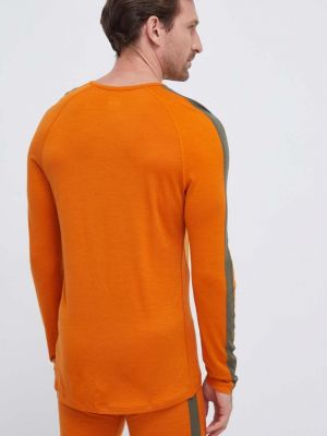 Tricou cu mânecă lungă Icebreaker portocaliu