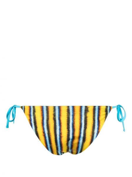 Gestreifter bikini mit print Roberto Cavalli gelb