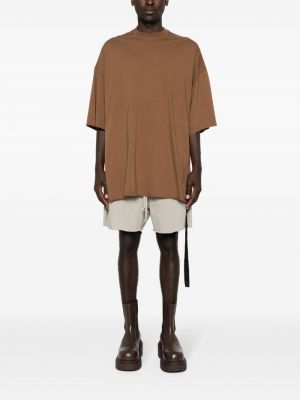 Medvilninis marškinėliai Rick Owens Drkshdw ruda