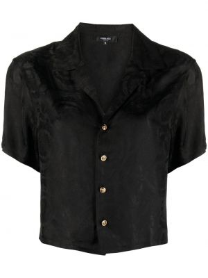 Chemise à fleurs en jacquard Versace noir