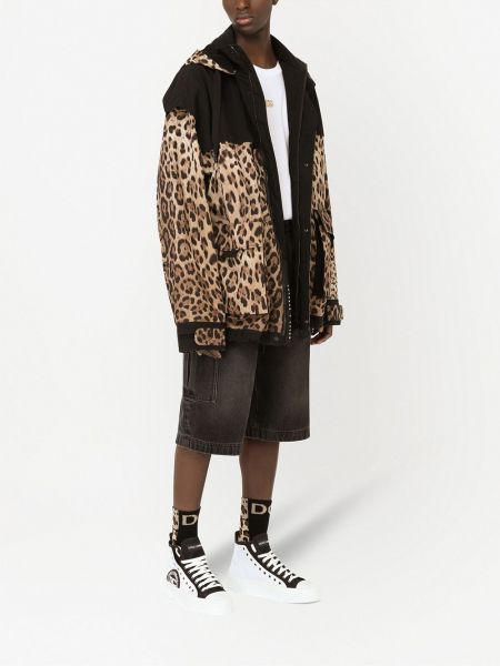 Cortaviento con estampado leopardo Dolce & Gabbana