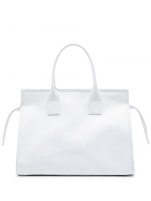 Kožená nákupná taška Marsèll biela