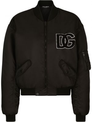 Bomber jaka ar rāvējslēdzēju Dolce & Gabbana melns
