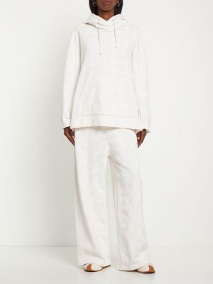Hoodie s kapuljačom oversized Marc Jacobs bijela
