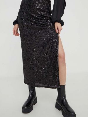 Midi suknja Abercrombie & Fitch crna