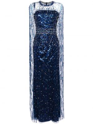 Večernja haljina s kristalima Jenny Packham plava