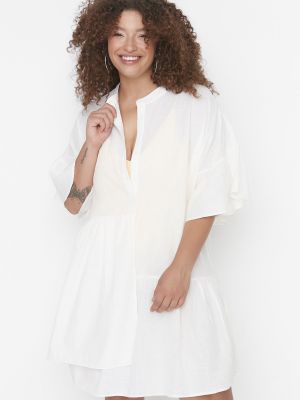 Плетена рокля Trendyol бяло