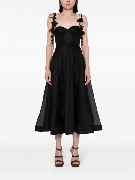 Midi šaty Zimmermann černé