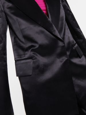 Сатенен костюм Victoria Beckham черно