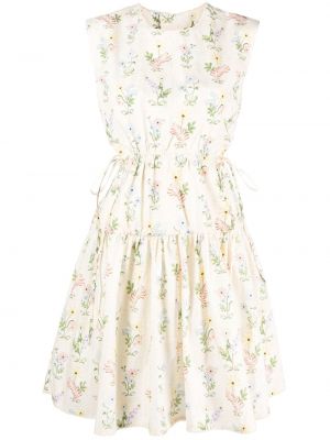 Pamučna mini haljina s cvjetnim printom s printom Agua By Agua Bendita