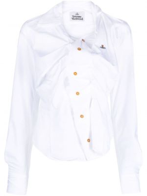 Koszula bawełniana drapowana Vivienne Westwood biała