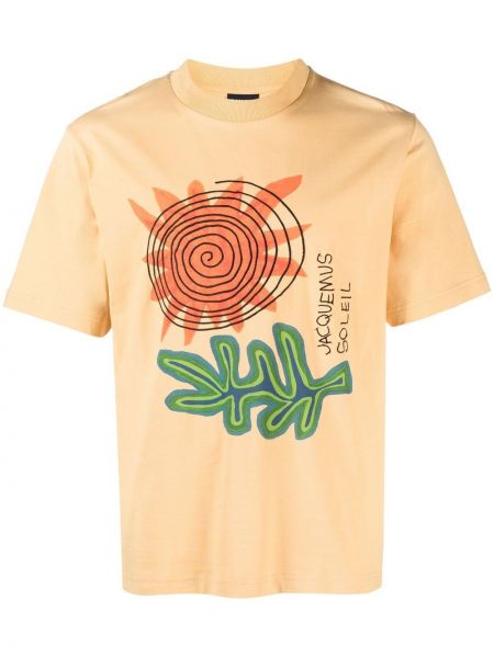 T-shirt mit print Jacquemus gelb