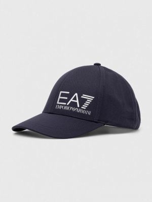 Памучна шапка с козирки с принт Ea7 Emporio Armani