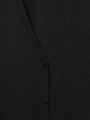Pletená pletená vesta Mango čierna