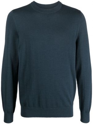 Вълнен пуловер Sandro синьо