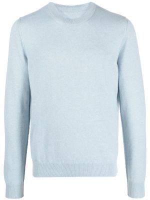 Кашмирен пуловер с кръгло деколте Maison Margiela синьо