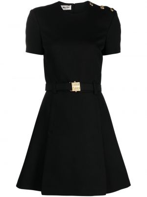 Φόρεμα με κουμπιά Miu Miu μαύρο