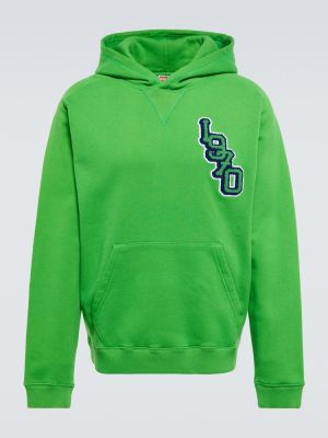 Kokvilnas kapučdžemperis ar tīģera rakstu Kenzo zaļš