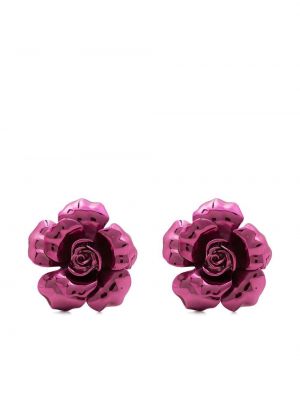Oversized σκουλαρίκια Roberto Cavalli ροζ
