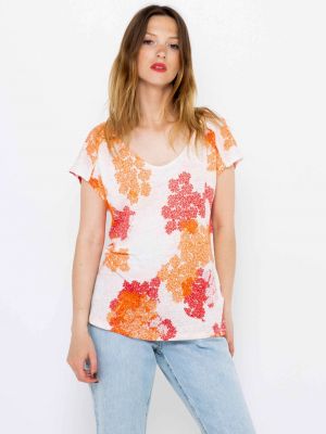 Bluză de in cu model floral Camaieu