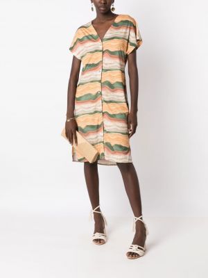 Midi šaty s potiskem s abstraktním vzorem Lygia & Nanny