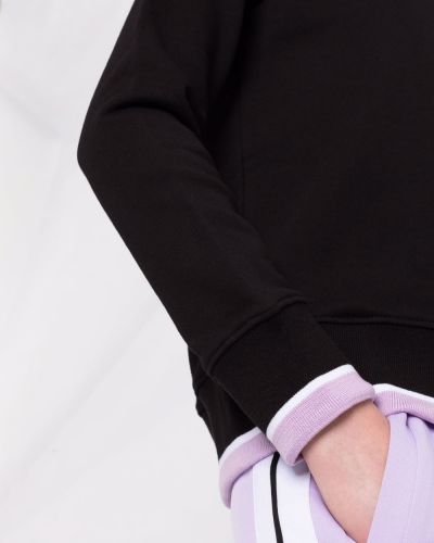 Mikina s kapucí s výšivkou Versace Jeans Couture černá