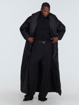Πουπουλένιο oversized παλτό Saint Laurent μαύρο
