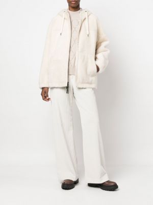 Spodnie sztruksowe Brunello Cucinelli białe
