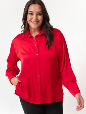 Satynowa koszula Lafaba czerwona