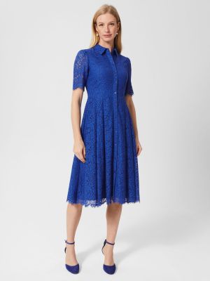 Кружевное платье-рубашка Hobb's синее