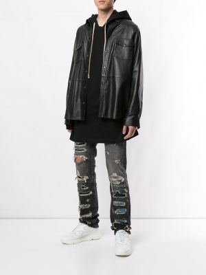 Distressed straight jeans Unravel Project