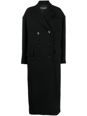 Manteau en laine Dolce & Gabbana noir