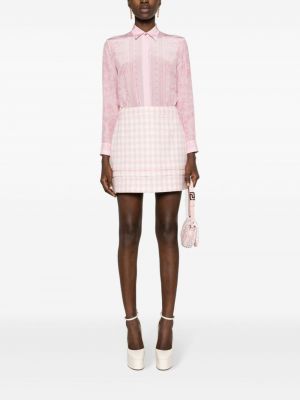 Seiden hemd mit print Versace pink