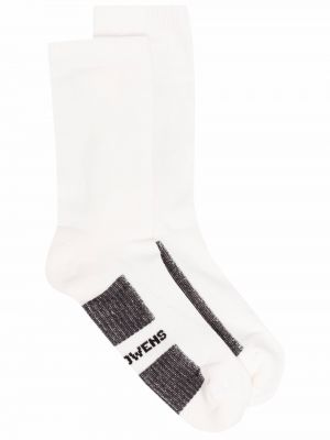 Чорапи с принт Rick Owens бяло