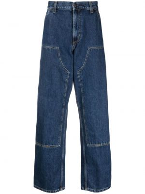 Straight leg jeans a vita bassa Carhartt Wip blu
