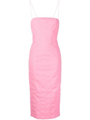 Αμάνικη μίντι φόρεμα Misha ροζ