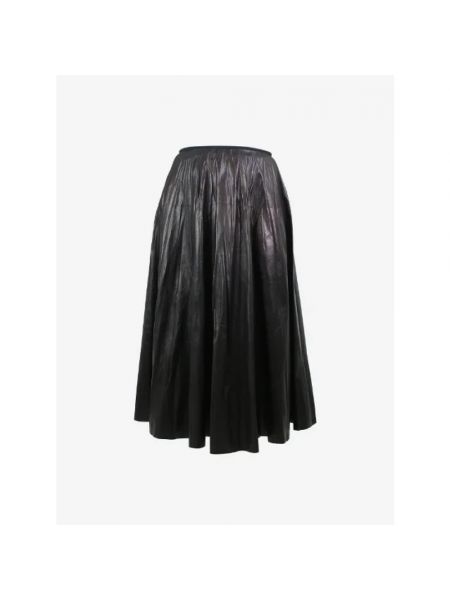 Falda de cuero Gucci Vintage negro