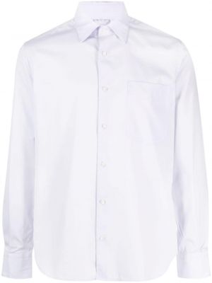 Пухена памучна риза Aspesi виолетово