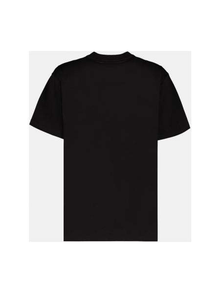 Camiseta a cuadros de cuello redondo con bolsillos Burberry negro