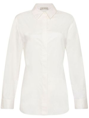 Bavlnená košeľa s výrezom na chrbte s dlhými rukávmi St.agni biela
