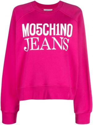 Raštuotas džemperis Moschino rožinė