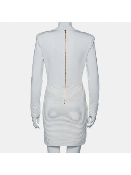 Vestido de malla Balmain Pre-owned blanco