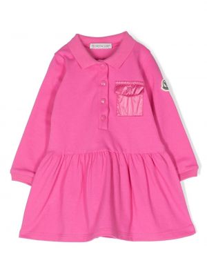 Suora mekko tytöille Moncler Enfant pinkki