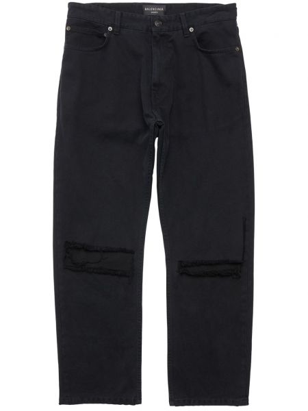 Obnosené džínsy s rovným strihom Balenciaga čierna